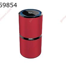 Car Air Purifier  5M Negative Ion Oxygen Bar Dual USB Interface Aluminium Car Air Freshener Cleaner Purifier (Red) Car Appliances FIGO2