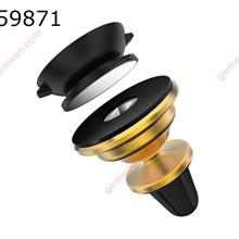 Magnetic Car Mounted Universal Engagement Lock Vent Magnetic Cell Phone Car Mount for Mobile Phones with Fast Snap-Lock Technology - Gold Other QB