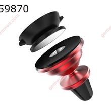 Magnetic Car Mounted Universal Engagement Lock Vent Magnetic Mobile Phone Car Mount for Mobile Phones with Fast Snap Closure Technology - Red Other QB