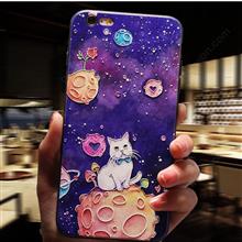 Apple 7 embossed painted mobile phone shell（Space Cat） Case Apple 7 mobile phone shell