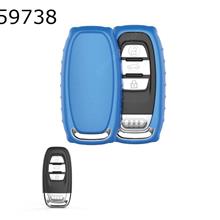 Audi car TUP soft key case forA4 /A6/A4L/A6L/A5/A7/A8/S5/S6/S7/S8/RS5/RS7/Q5/SQ5 （Blue matte ） Autocar Decorations TPU