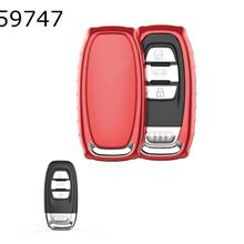 Audi car TUP soft key case forA4 /A6/A4L/A6L/A5/A7/A8/S5/S6/S7/S8/RS5/RS7/Q5/SQ5 （Red highlights ） Autocar Decorations TPU