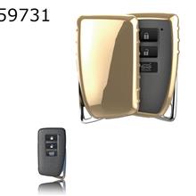 Lexus TPU soft key package ELS RX NX IS GS RC universal key shell-Gold highlights Autocar Decorations TPU