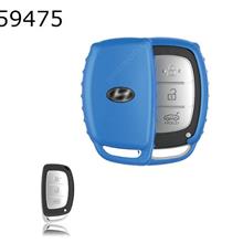 Hyundai Auto Elantra /MISTRA/SONATA/ Tucson IX25/TX35 Car Key Cover（Blue matte ） Autocar Decorations TPU