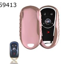 Car TPU Soft Key Pack GM New LaCrosse / Encore / Envision / Verano Shell Cover（Pink highlights） Autocar Decorations TPU