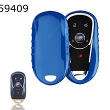 Car TPU Soft Key Pack GM New LaCrosse / Encore / Envision / Verano Shell Cover（Blue highlights） Autocar Decorations TPU