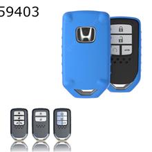 Honda Odyssey Fit Car Key Case TPU Key Shell Plating Drop Key Set（Blue matte ） Autocar Decorations TPU