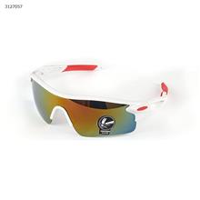 Man Woman Cycling Glasses Outdoor Sports Mountain Bike MTB Bike Glasses Motorcycle Sunglasses Glasses (White Frame [Red Silver]) Glasses WD-09181