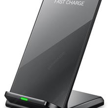 iPhoneX Wireless Charger, Qi Certified 10W Fast Wireless Charger Charging Pad Stand(No AC Adapter) for Galaxy S9/S9+ Note 8/5 S8/S8+ S7/S7 Edge S6 Edge+, Standard Qi Charger for iPhoneX/8/8+ black Charger & Data Cable N/A