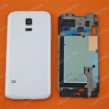 Complete (Upper Frame+Middle Frame+Battery Cover)For SAMSUNG Galaxy S5 Mini,WHITE Back Cover SAMSUNG SM-G800