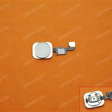 Complete White Home Button with Flex Ribbon Cable for iPhone6 4.7