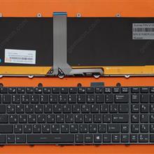 MSI GT60 GT70 GT780 GT783 GX780 BLACK FRAME BLACK Small Enter(Full Colorful Backlit,WIN8) RU V123322BK1 Laptop Keyboard (OEM-B)