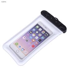 Airbag Floating Phone Waterproof Case Transparent Swim Touch Screen Waterproof Case Mobile Phone Bag Inflatable Mobile Phone Waterproof Bag, White Water sports equipment WD-F009