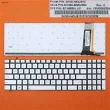 ASUS N56 N56V U500VZ N76 N76VM N76VJ SILVER( Backlit,Win8) US N/A Laptop Keyboard (OEM-B)