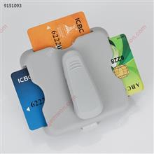 Car Sun Visor Card Clip Card Holder Car Card Clip Car Card Slot Multi-function Storage Box Parking Card-gray Autocar Decorations Y-905