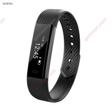 ID115 Smart Bracelet Fitness Tracker Step Counter Activity Monitor Band Vibration Wristband black Smart Wear ID115