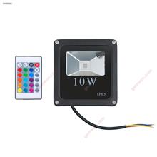 LED colorful RGB remote control variable color floodlight（TC-10WRGB）dimensions （L*W*H)are115X75X85,Power is 10W，with a variety of discoloration mode, the use of infrared remote control, the range is 1-5 meters，switch switch flexible LED Bulb TC-10WRGB