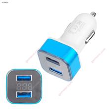 3.1A Fast Charging Car Charger Digital Display Dual USB Port Car-charger Adapter For iPhone iPad Samsung Xiaomi huawei （red） Car Appliances C16