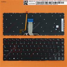 Lenovo Ideapad Y40-70 Y40-80 BLACK win8 (Red side,without FRAME,Backlit) UK 11S 25215834 ZZ0A45MM10 Laptop Keyboard (OEM-B)