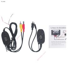 2.4G Wireless Color RCA Video Transmitter Sender and Receiver Kit for Vehicle Car Rearview Monitor GPS to Reverse Camera Car Appliances N/A