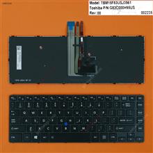 Toshiba Tecra A40-C A40-C1430 A40-C1440 A40-C-18R BLACK FRAME GLOSSY WIN8 (With point stick,Backlit) US TBM15F83USJ3561   G83C000H95US Laptop Keyboard (OEM-B)