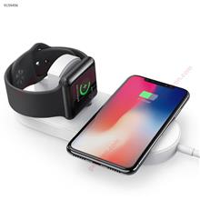 2 in 1 Fast Wireless Phone Watch Charger Dock foriPhone 8 / iPhone 8 Plus / iPhone X / XR / Xs / XsMax / Samsung S9 / S9 Plus / S8 / S8Plus / S7 / S7 Edge / S6 Edge / HUAWEI Mate 20 RS / Mate 20 Pro + Apple iWatch 1, 2, 3, 4 Charger & Data Cable N12