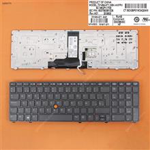 HP 8760W GRAY FRAME GRAY (With Point stick,Win8) SP 638514-161 NSK-HX5PV 9Z.N6GPV.51E 6037B0058410 Laptop Keyboard (OEM-B)