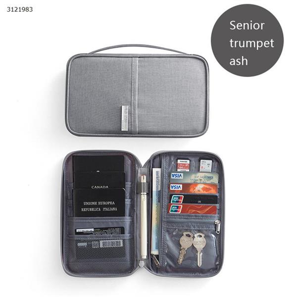 Travel Passport Package Overseas Document Bag Waterproof and Dustproof Portable Card Case,Small Gray21.5cm*12.5*2cm Outdoor backpack N/A