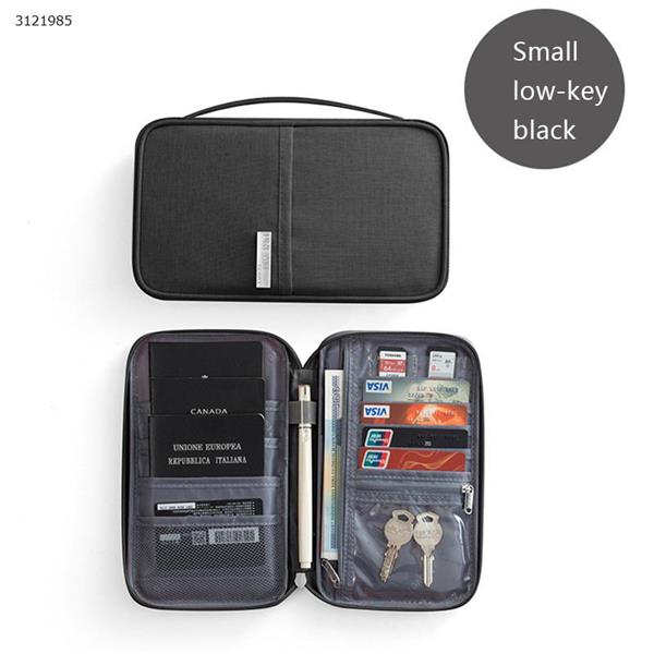 Travel Passport Package Overseas Document Bag Waterproof and Dustproof Portable Card Case,Small Black 21.5cm*12.5*2cm Outdoor backpack N/A