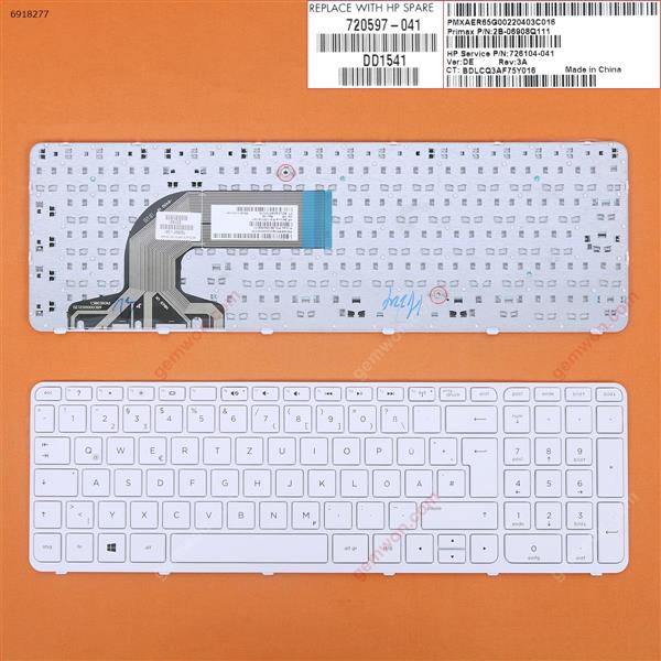 HP Pavilion 15-e 15-n 250 G3 255 G3 256 G3 WHITE FRAME WHITE GR 2B-06908Q111 Laptop Keyboard (OEM-B)