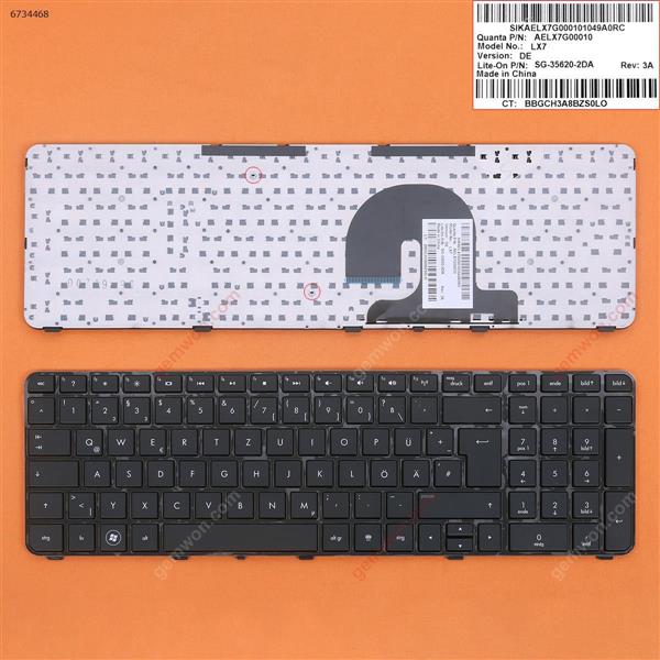 HP DV7-4000 GLOSSY  FRAME BLACK GR AELX7G0010  SG-35620-2DA Laptop Keyboard (OEM-B)