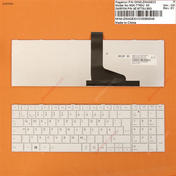 TOSHIBA C850 WHITE(For Win8) GR N/A Laptop Keyboard (OEM-B)