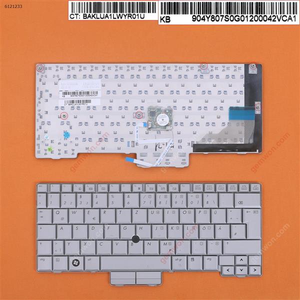 HP Elitebook 2730p SILVER(With Point Stick) GR 90.4Y807.S0G   V070130BK2    20101200203 Laptop Keyboard (OEM-B)