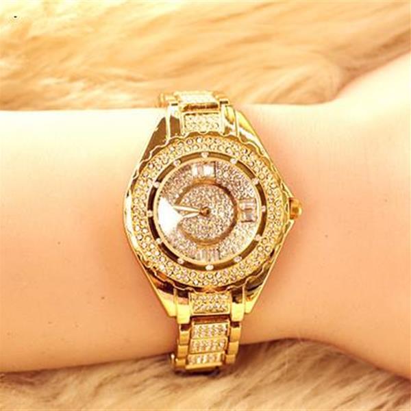 Full-drilled long-drilled steel belt watch Full-star quartz wristwatch  Smart Wear ONG DRILL STEEL BELT WATCH QUARTZ WATCH
