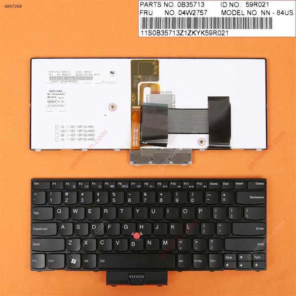 Lenovo Thinkpad X1 Hybrid BLACK FRAME BLACK Backlit  US X1 HYBRID Laptop Keyboard (OEM-B)