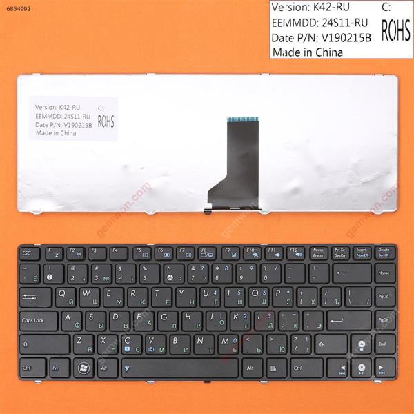 ASUS K42JV K42JY K42JZ K42N K43E K43SA K43SD  BLACK  FRAME BLACK ,OEM RU MP-09Q53SU-528 Laptop Keyboard (OEM-A)
