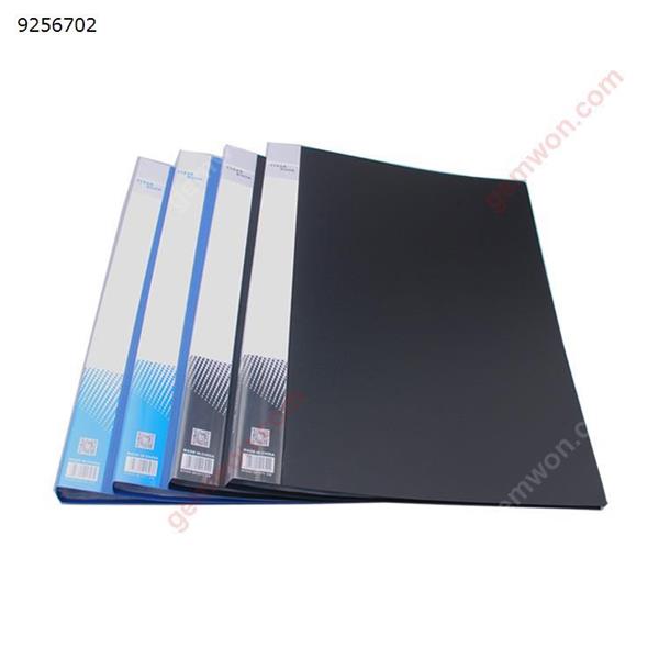 Folder Information Booklet PP Material Simple and Stylish Black A3 40 Pages Transparent Pocket File Pockets  Office Products N/A