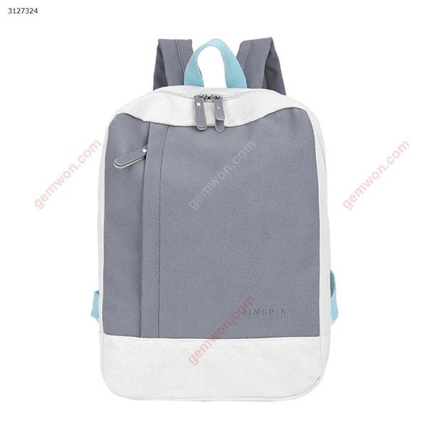 Large capacity high school student bag female small fresh literary shoulder bag canvas stitching computer bag（Blue） Outdoor backpack n/a