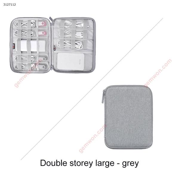 Data cable storage bag Multi-function storage bag Travel data cable storage bag Custom storage bag（Big double-layer gray） Outdoor backpack N/A
