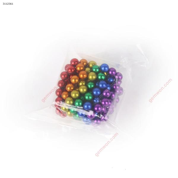 216-Piece Magnetic Buckyballs Cube 5 millimeter，8 colors Puzzle Toys BUCK BALL