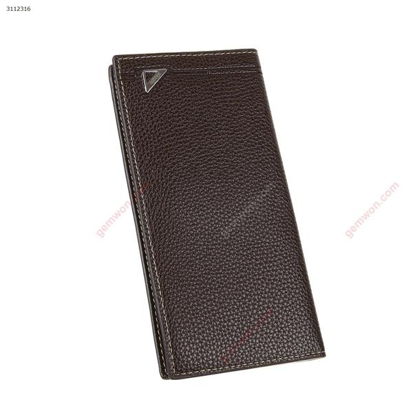 Men's wallet long soft wallet multi-card holder, 30% off wallet，Brown Other MEN'S WALLET