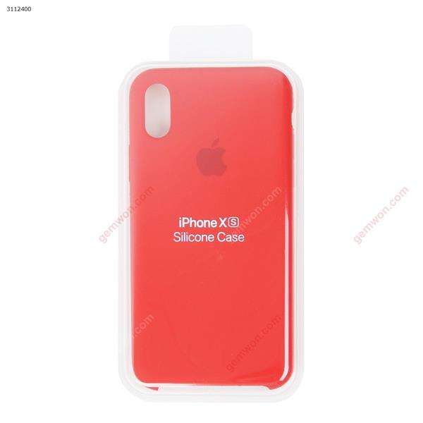 Silicone Case Cover For Apple iPhone XS Red Case IPHONE XS SILICONE CASE COVER