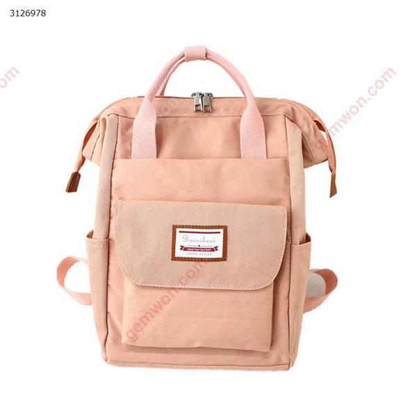 Backpack female large-capacity travel bag fashion wild college wind high school student bag tide computer backpack(Pink) Outdoor backpack n/a