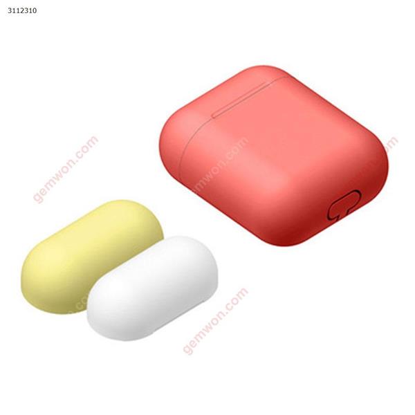 Airpods protective cover one plus two plus packaging for Apple Bluetooth Airpods headset set，red with red+ white + yellow Case Airpods case
