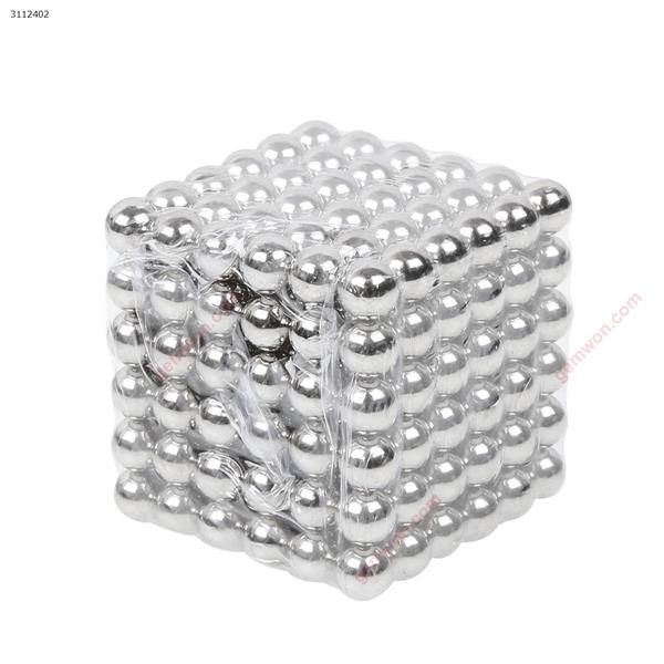 216-Piece Magnetic Buckyballs Cube 5 millimeter，silver Puzzle Toys BUCK BALL