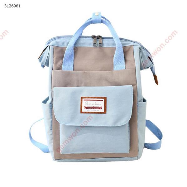Backpack female large-capacity travel bag fashion wild college wind high school student bag tide computer backpack(Blue Gray) Outdoor backpack n/a