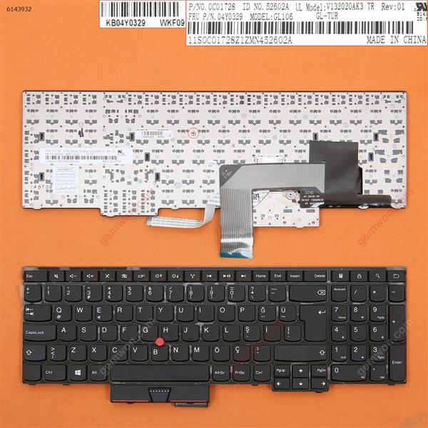 ThinkPad E530 BLACK(For Win8) TR 0C01728           V132020AK3 Laptop Keyboard (OEM-B)