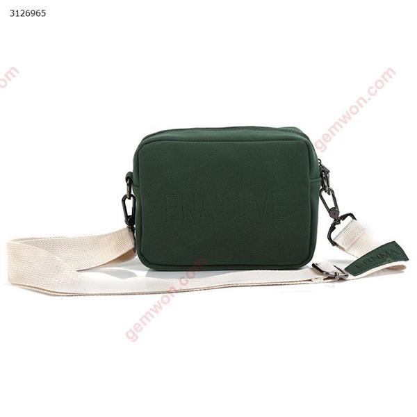 Shoulder bag female campus student bag Messenger bag art bag mini mobile phone bag(Green) Outdoor backpack n/a