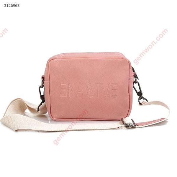 Shoulder bag female campus student bag Messenger bag art bag mini mobile phone bag(Pink) Outdoor backpack n/a