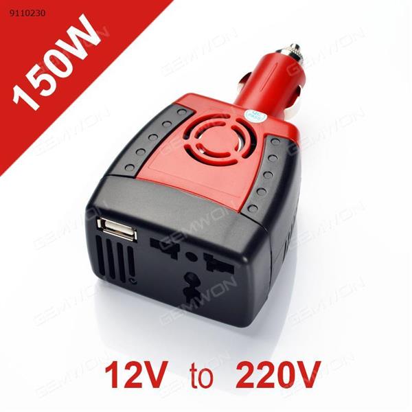 150W Car Power Adapter DC 12V to AC 220V USB5V(150W) Car Appliances N/A